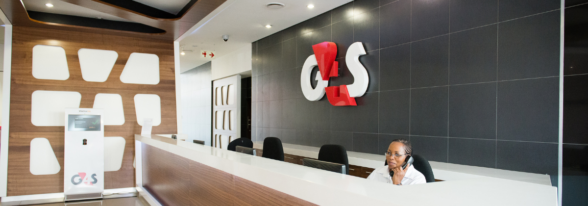 G4S Africa Office Receptionist answering a phone call